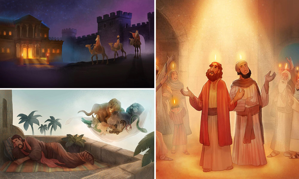 Kingdom of God Bible Storybook Sample Images by Tyler Van Halteren
